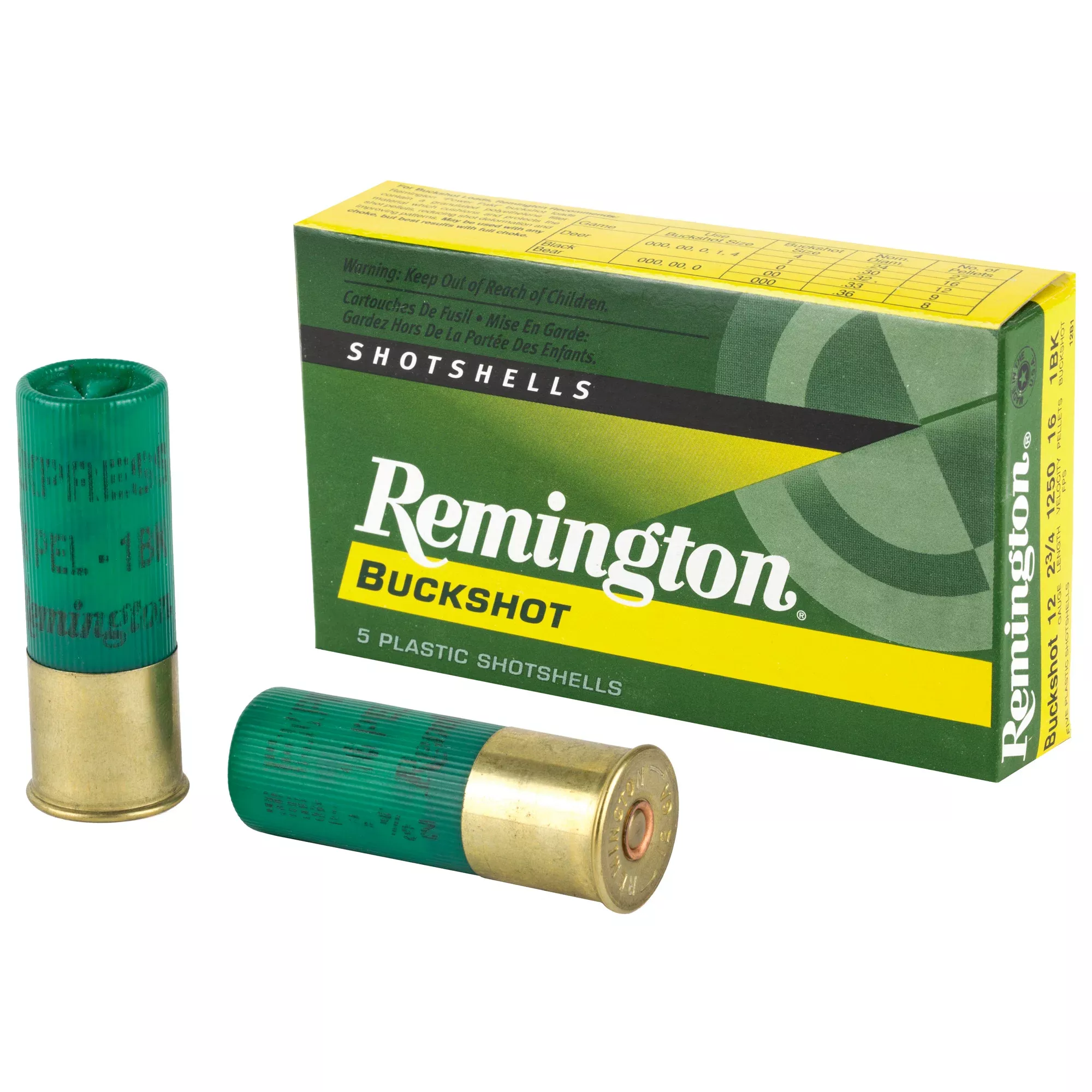 Remington Express 12 Gauge 2.75-inch No. 1 Buckshot Shotshells, 5-Round Box 20624