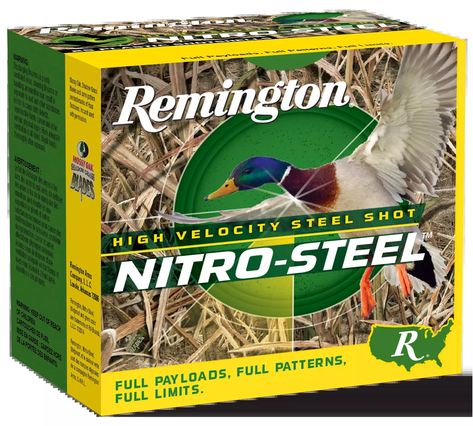 Remington Nitro-Steel High Velocity Steel Shot Shotshells 12 Gauge 3in #4 1-1/4 oz 20802