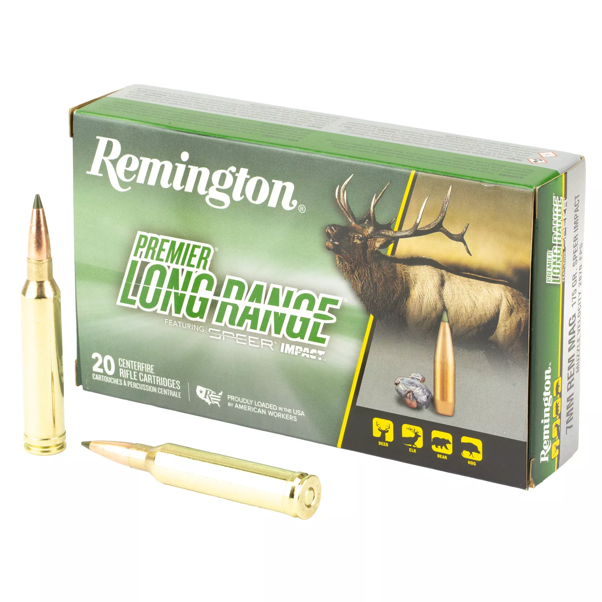 Remington Premier Long Range 7mm Remington Magnum 175gr Speer Impact Polymer Tip Ammo R21343