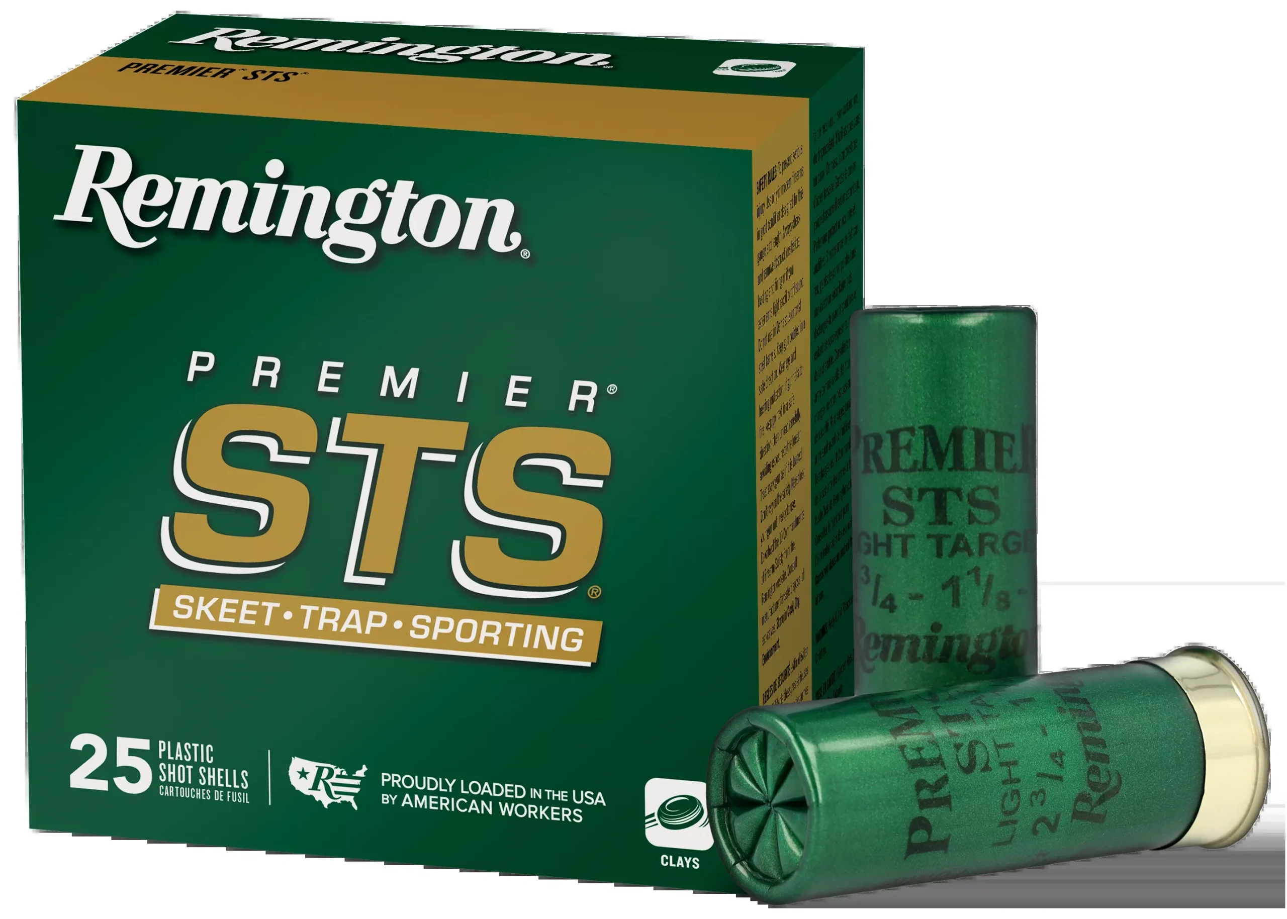 Remington Premier STS Light Target Shotshells 12 Gauge 2.75in 1-1/8 oz #8 Shot 25/Box 20252
