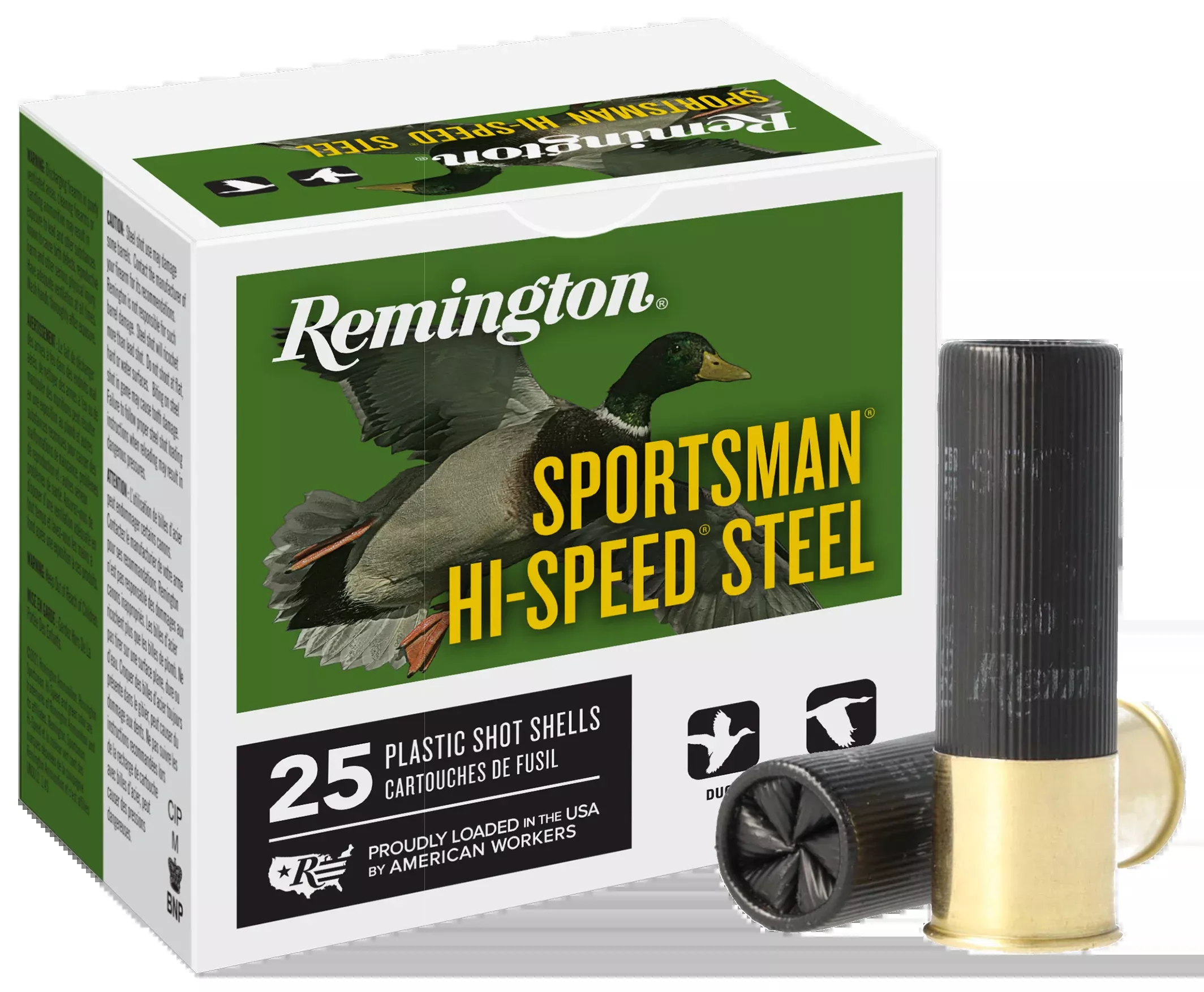 Remington Sportsman Hi-Speed Steel 12 Gauge 3in 1 1/8oz #4 Shot Shotshells, 20981