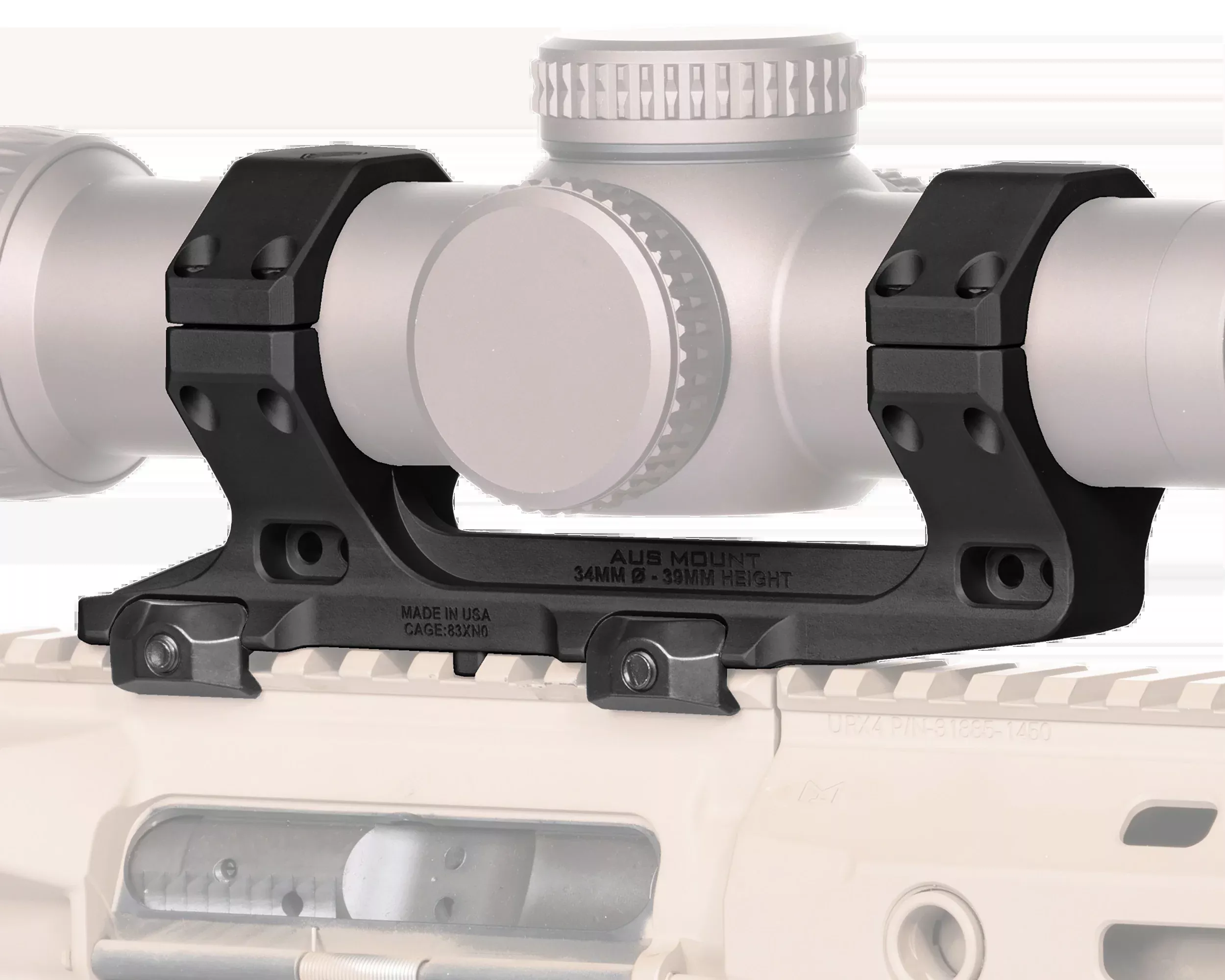 Reptilia AUS Optic Mount, 34mm Tube, 7075-T6 Aluminum, Mil-Spec 1913 Picatinny Rail