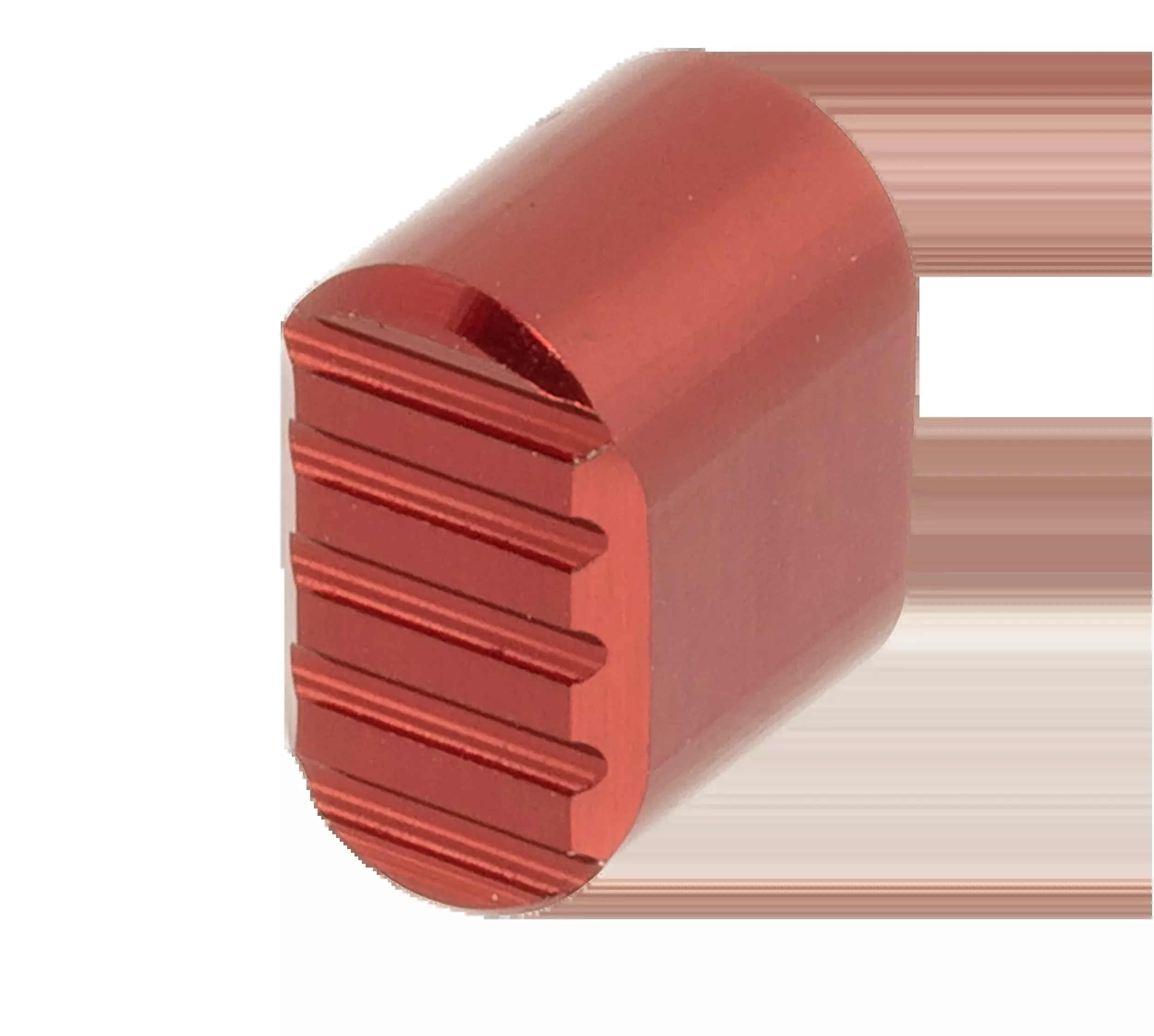 Rise Armament AR-15 Magazine Release Button, RISE Red 6061 Aluminum, Ergonomic Grooved RA010RR