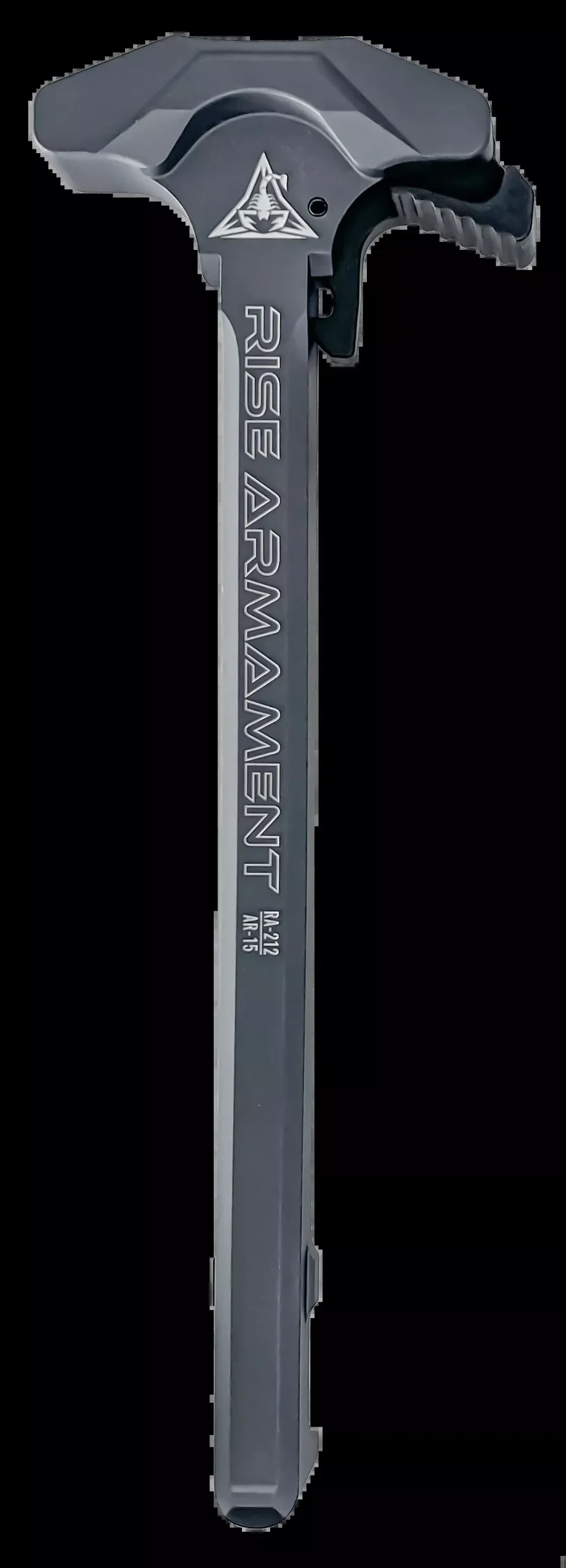 Rise Armament Extended AR-15 Charging Handle, Gray Aluminum w/ Extended Latch RA-212 RA212GRY