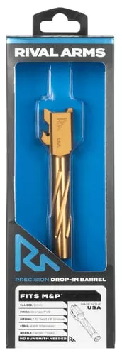 Rival Arms RARA20S201C Precision V1 Match Grade 9mm Luger 4.25" Spiral Fluted Bronze PVD Stainless Steel, Fits S&W M&P