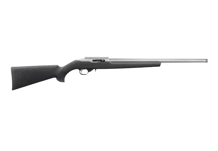Ruger 10/22 Tactical Semi Automatic Rifle 22 Long Rifle 20″ Stainless Threaded Barrel Stainless Frame Black Field Stock
