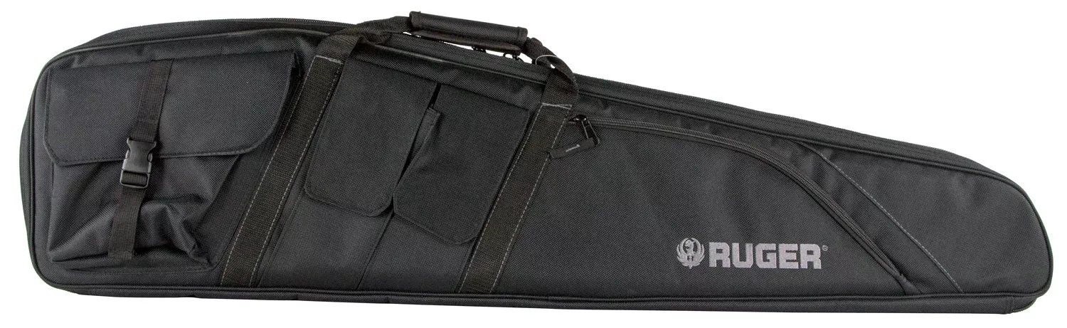 Ruger 27932 Defiance Tactical Rifle Case42" Black Endura with Ruger Logo, Carry Handle, Knit Lining, Mag Pocket, Accessory Pockets & Lockable Zipper