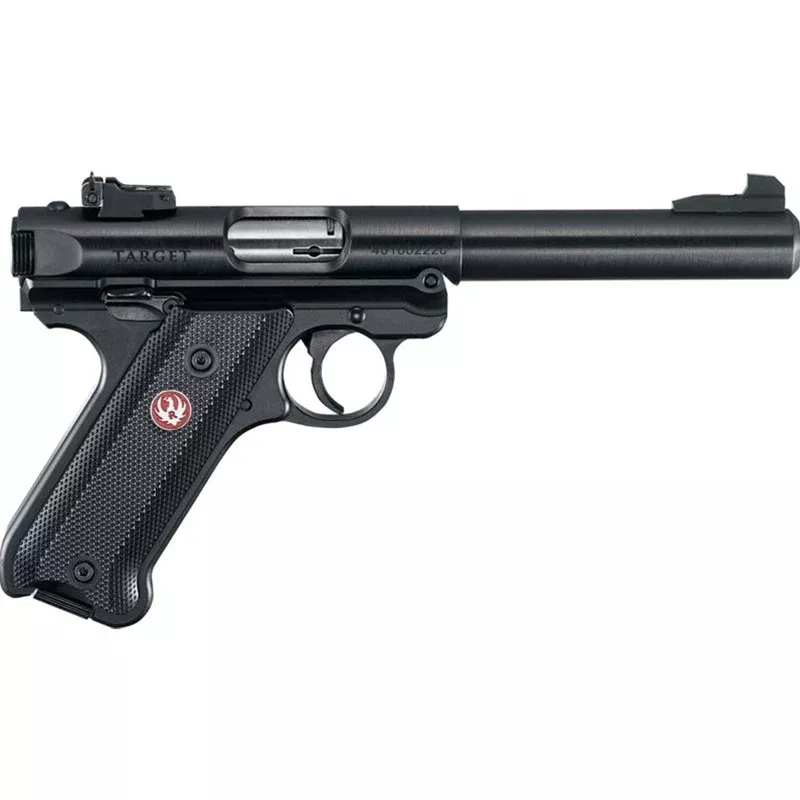 Ruger 40101 Mark IV Target 22 LR 5.50 10+1 Blued Frame Blued Steel Slide Black Checkered Polymer Grip