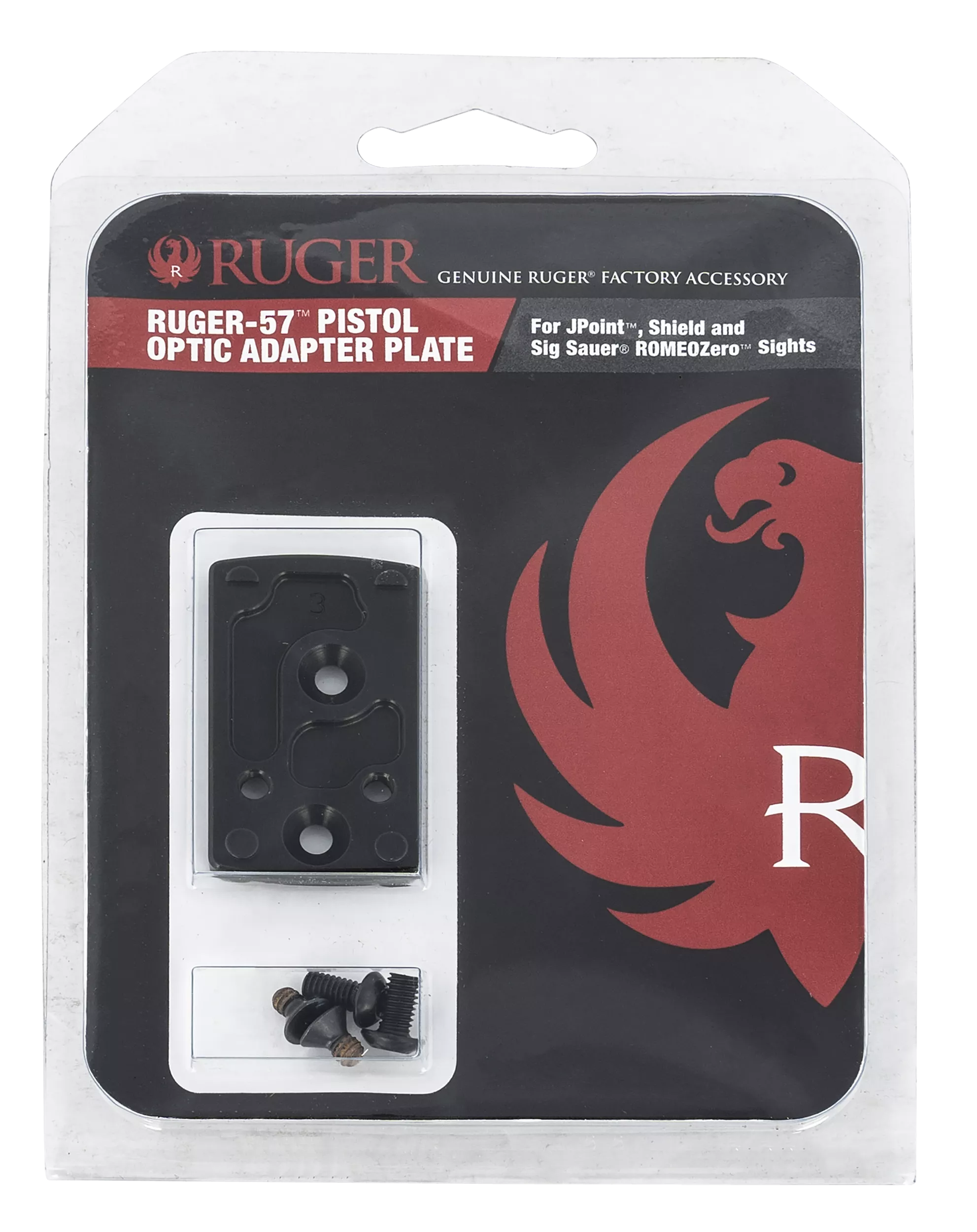 Ruger 90723 Ruger-57 Optic Adapter Plate Pistol Black Anodized Aluminum