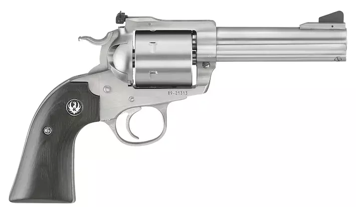 Ruger Super Blackhawk Bisley 44 Remington Magnum Revolver 4.625″ Stainless Barrel 6 Round Black Grip