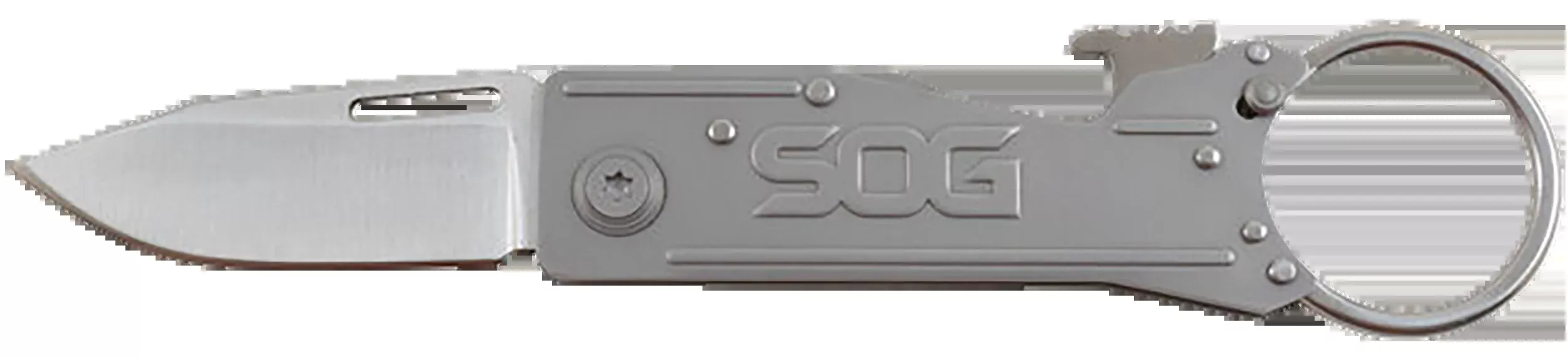 S.O.G KeyTron Keychain Folding Knife with Lockback, Bottle Opener, 1.8-in Stainless Blade SOGKT1001CP