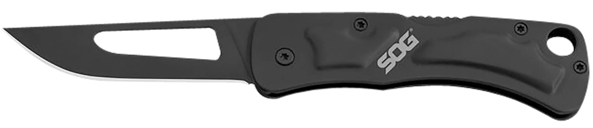 S.O.G SOG-CE1012-C Centi II 2.10" Folding Straight Back Plain Black Hardcased Stainless Steel Blade/Black Stainless Steel Handle