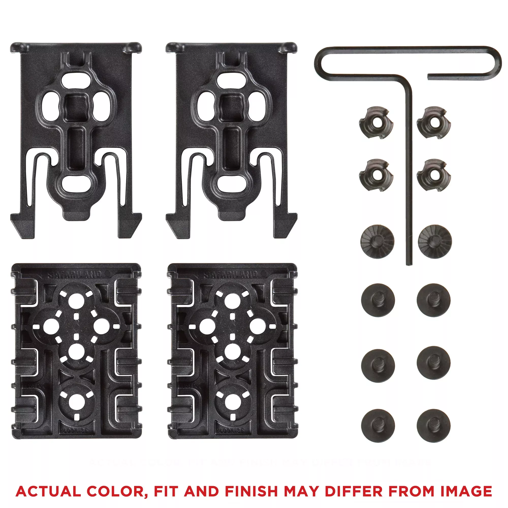 Safariland Equipment Locking System Kit, Black, with ELS 34 Forks and ELS 35 Plates — ELS-KIT1-2