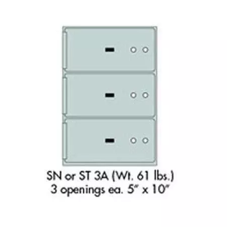 SafeandVaultStore SN-3A Safe Deposit Boxes 3 - 5" x 10" Openings