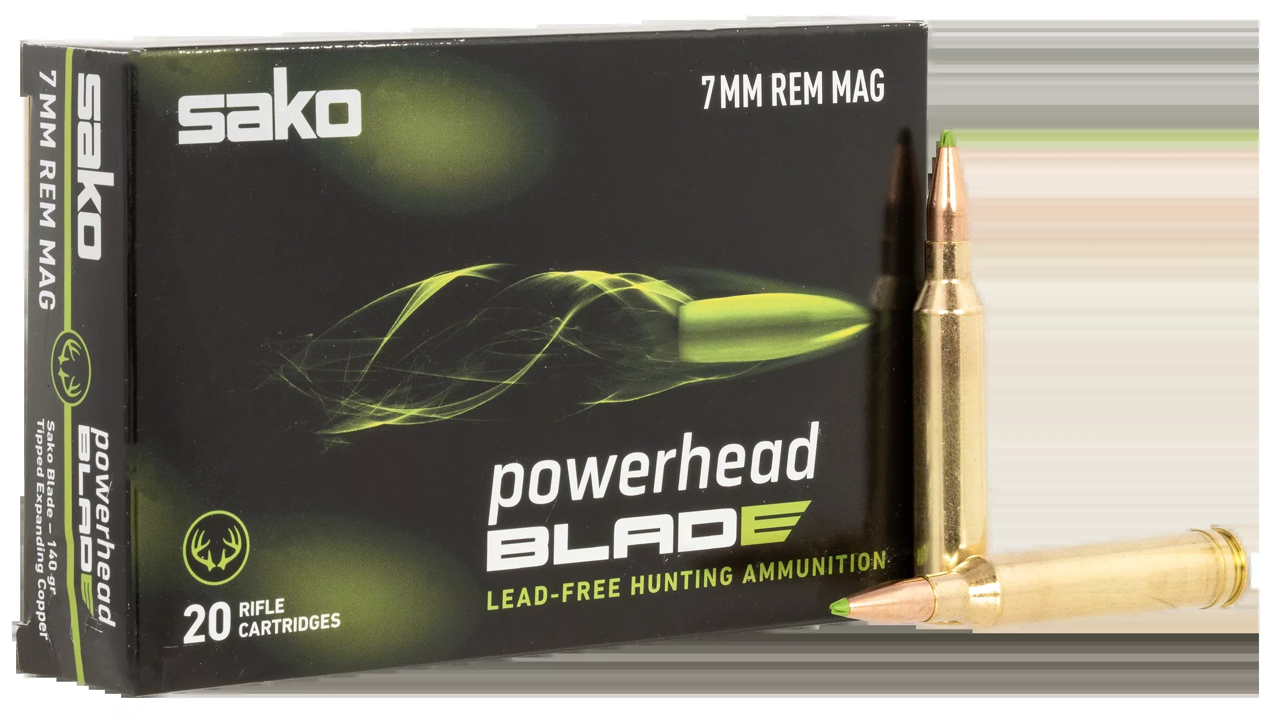 SAKO Powerhead Blade Lead-Free 7mm Remington Magnum 140gr Rifle Ammo 20rd JASPHB7MMRM140B