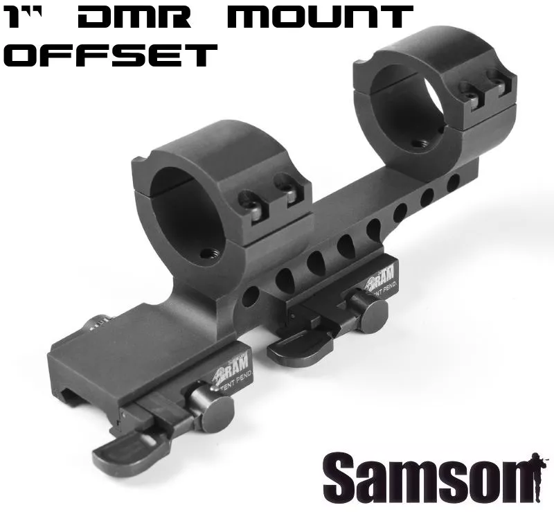 Samson DMR Quick Release Scope Mount 1" Rings 2" Offset