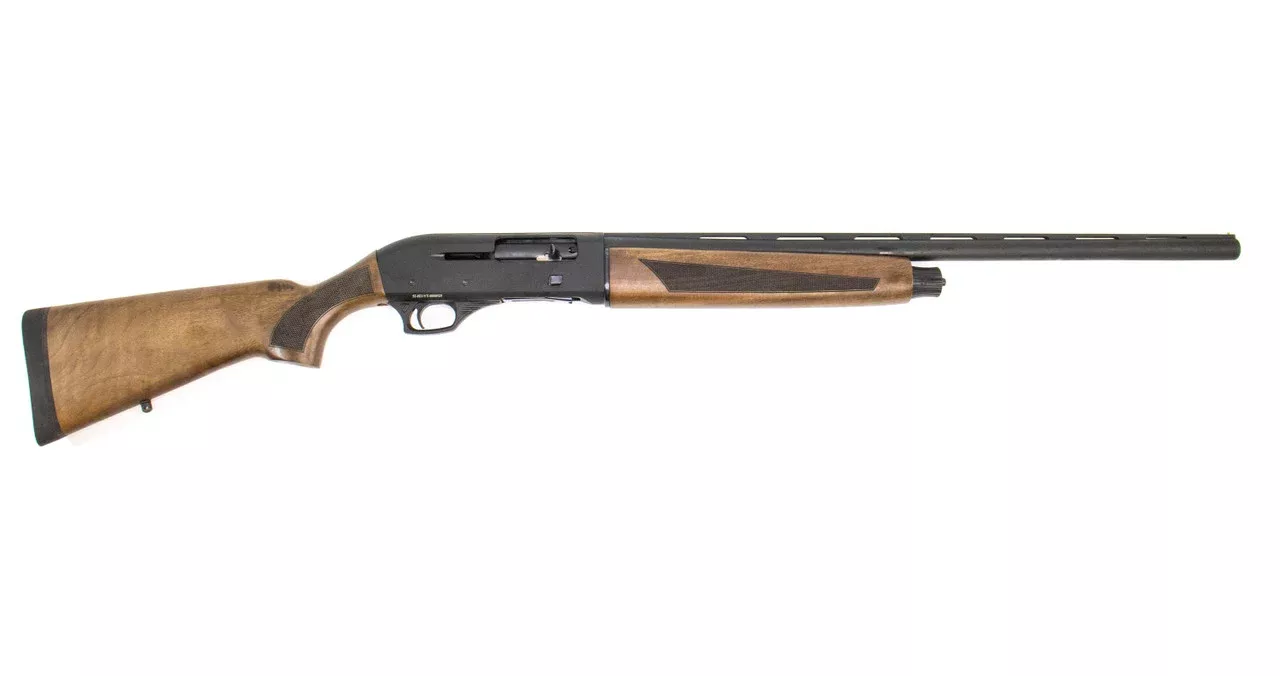 SDS Imports 12ga Semi-Auto Shotgun,26, 4+1 Black Rec/Barrel Hardwood Stock Right Hand (Full Size)