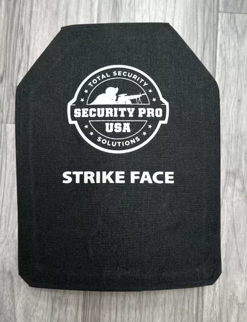 Security Pro USA Level III Lightweight Bulletproof Multi Curve Plate MFY 08/2016-10x12(Black)