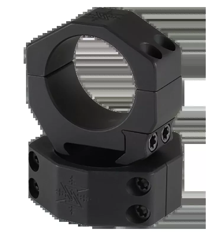 Seekins Precision 34mm Scope Rings, AR High 1.45-inch, Matte Black, 4-Screw, 7075-T6 Aluminum – 0010630012