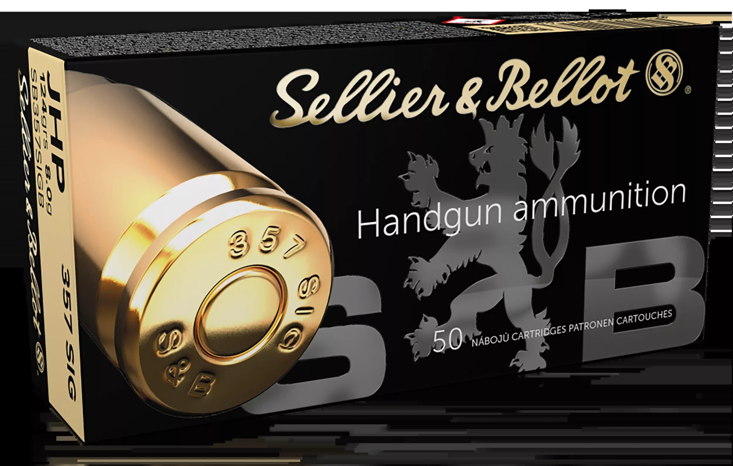Sellier & Bellot .357 SIG 124gr Jacketed Hollow Point Handgun Ammo, 50/Box, SB357SIGB