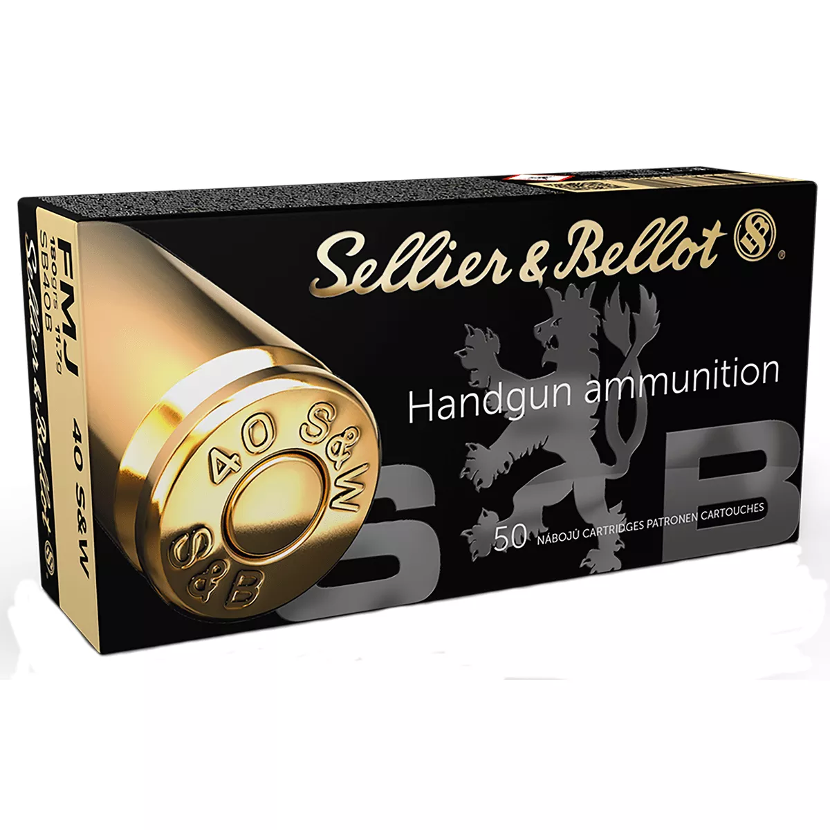 Sellier & Bellot 40 S&W Handgun Ammo 180 gr Full Metal Jacket (FMJ)