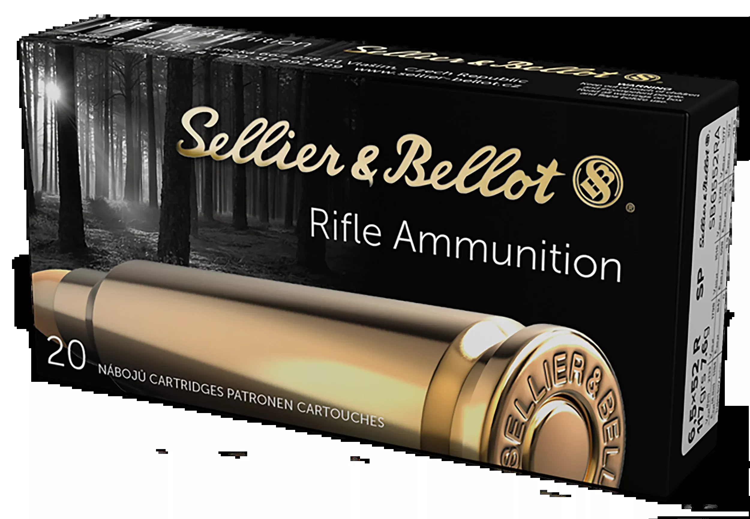 Sellier & Bellot 6.5x52mmR 117gr Soft Point Rifle Ammunition, 20-Round Box SB6552RA