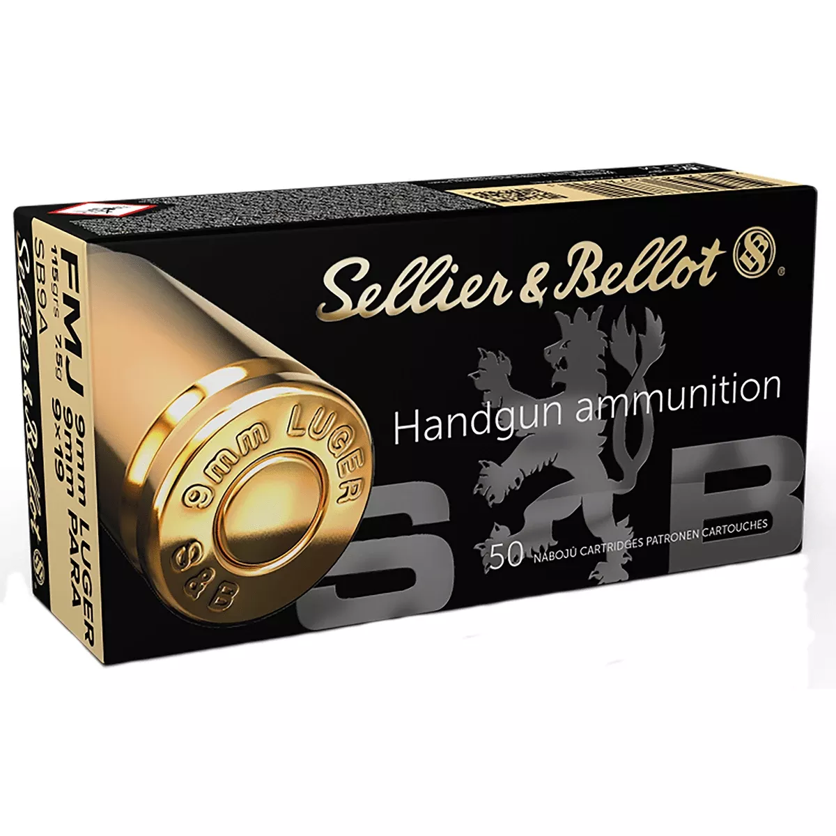 Sellier & Bellot 9mm Handgun Ammo 115 gr FMJ