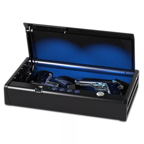 SentrySafe QAP2BLX Quick Access Biometric Pistol Safe with Interior Light