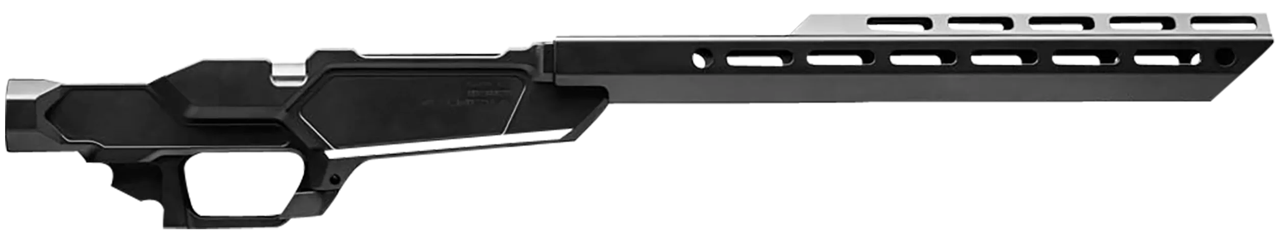 Sharps Bros SBC05 Heatseeker Rifle Chassis Stock 6061-T6 Aluminum w/Black Cerakote Finish, 14" M-Lok Handguard, Fits Ruger American Rifle Ranch Short Action
