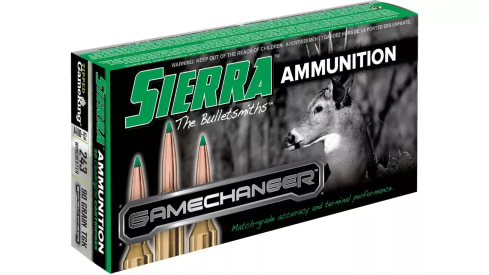 Sierra Ammunition | GameChanger .243 Winchester | 90 Grain Sierra Tipped GameKing | 20rd