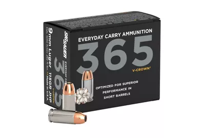 SIG 365 Elite V-Crown 9mm Ammo 115-Grain Jacketed Hollow Point