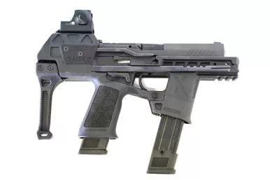 SIG P320 Flux Raider 9mm Pistol w/ Rapid Deploy Stabilizing Brace & RomeoX Pro Enclosed Red Dot Sight