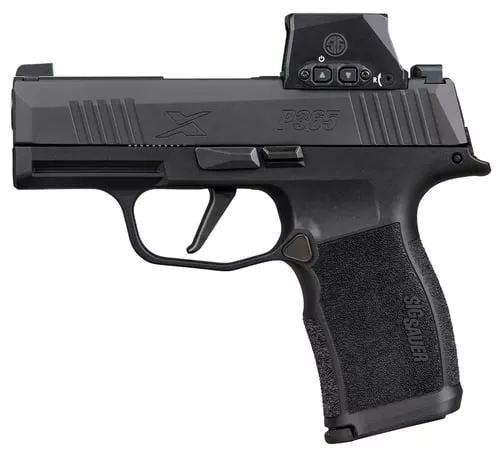 Sig Sauer 365X9BXR3RXSL P365X w/Romeo-X Sig Loc 9mm Luger 12+1 3.10″ Black Barrel, Black Nitron Stainless Steel Serrated w/Optic Slide, Black Polymer Frame w/Accessory Rail, Sig ROMEO-X SIG-LOC