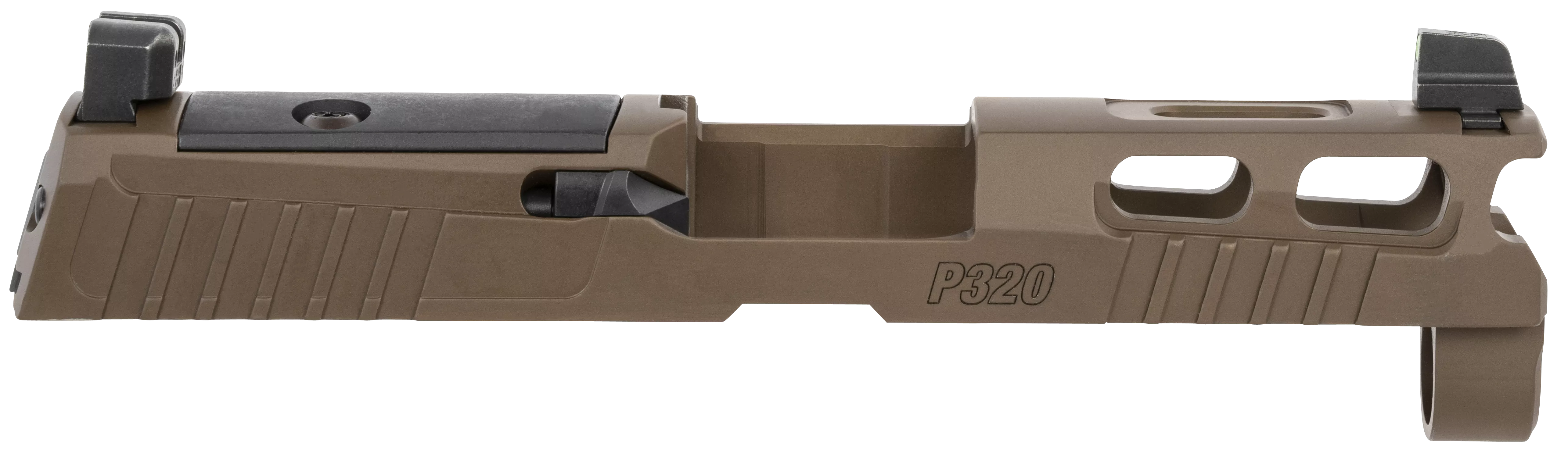 Sig Sauer 8900952 P320Sig P320 9mm Luger PVD Coyote Brown Stainless Steel XRAY3 Suppressor Sights Compatible With ROMEO1 PRO ROMEO2