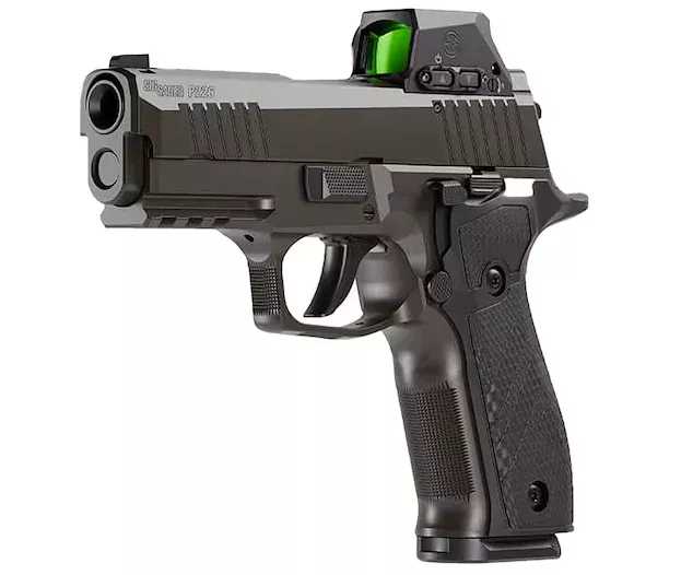 Sig Sauer P226-X Carry Legion SAO 9mm Luger Pistol 3.8″ Barrel 18+1 Round Legion Gray Slide Black Grip Legion Gray Frame Red Dot