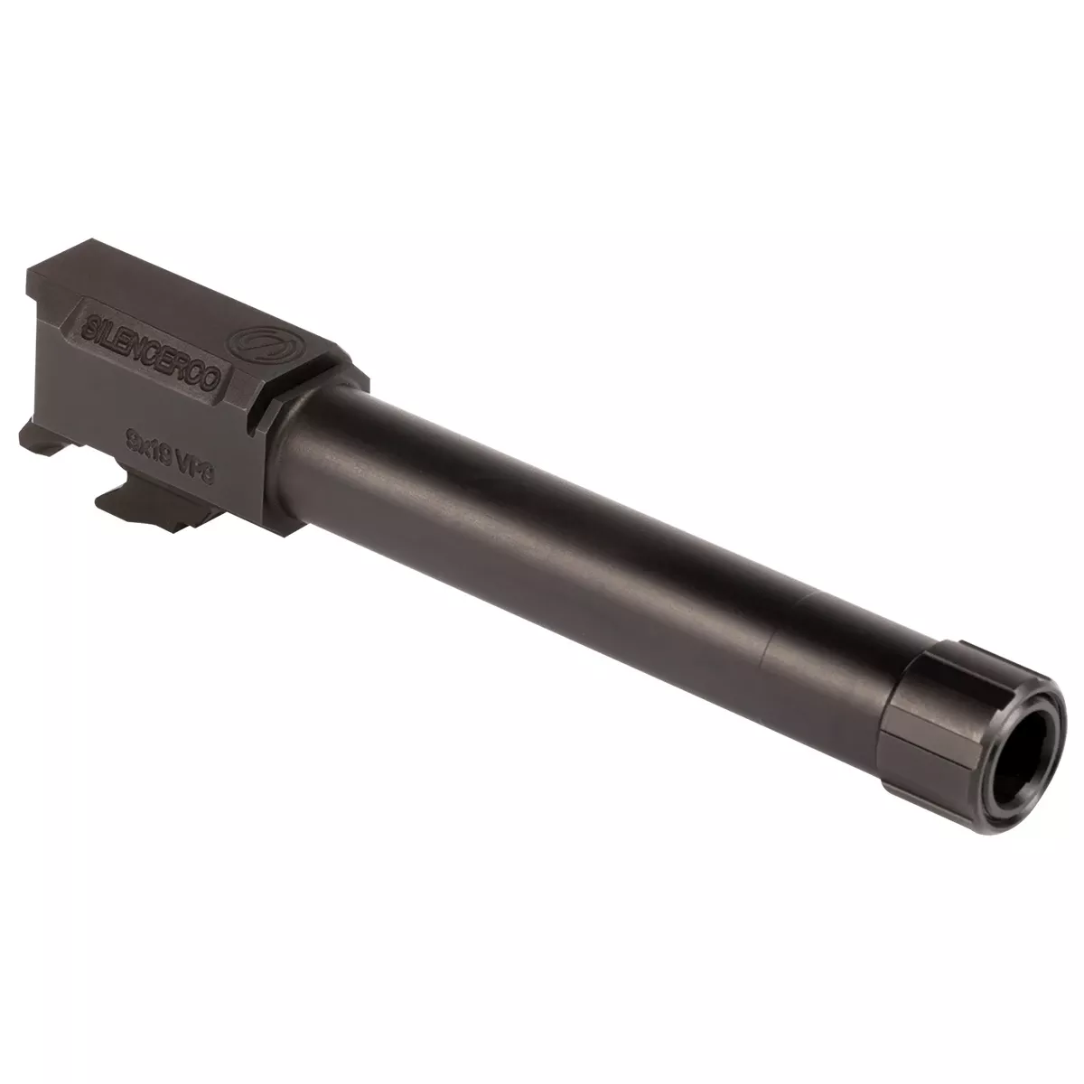 SilencerCo AC1549 Threaded Barrel 4.50" 9mm Luger, Black Nitride Stainless Steel, Fits HK VP9