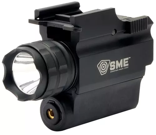 SME SMEWLLP Compact Tactical Handgun LED Light/Laser ComboBlack 250 Lumens White Cree LED Red Laser