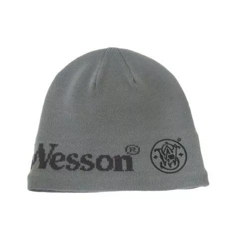 Smith and Wesson Charcoal Knit Logo Cap with Fleece Lining