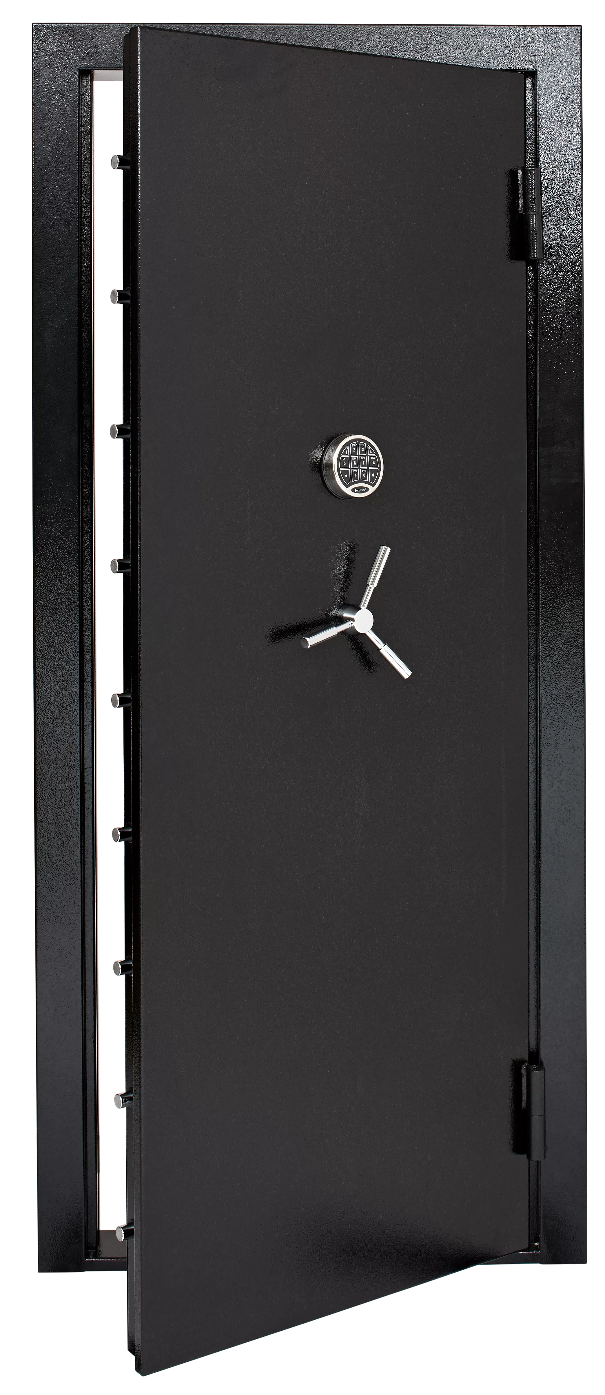 SnapSafe 75419 Vault DoorOut-Swing Black 12 Gauge Steel 32.80"W x 81"H Access Code/Key Entry