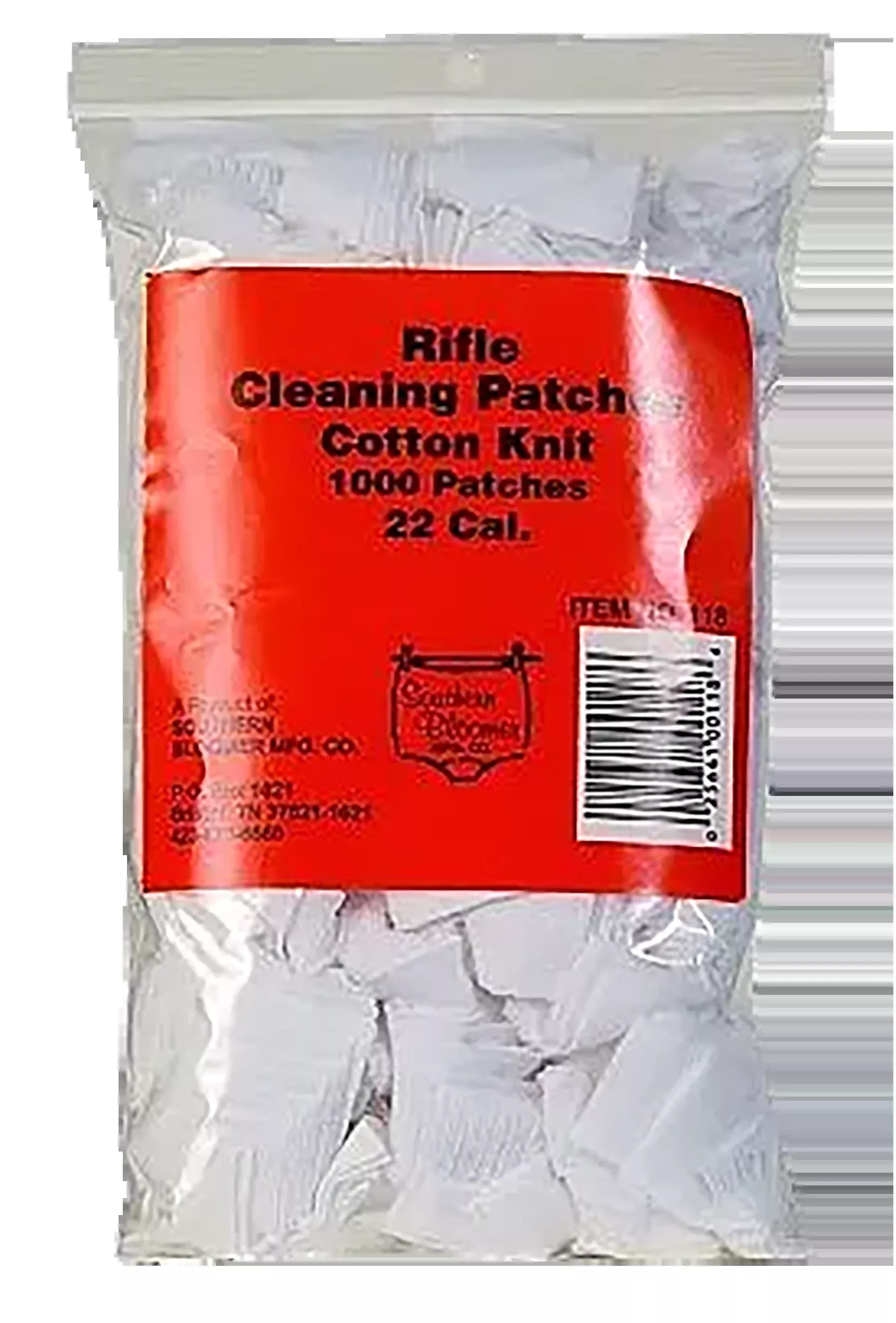 Southern Bloomer 118 Cleaning Patches.22 Cal Cotton 1000 Per Bag