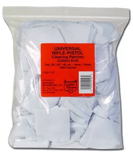 Southern Bloomer 123 Cleaning PatchesMulti-Caliber Cotton 1000 Per Bag