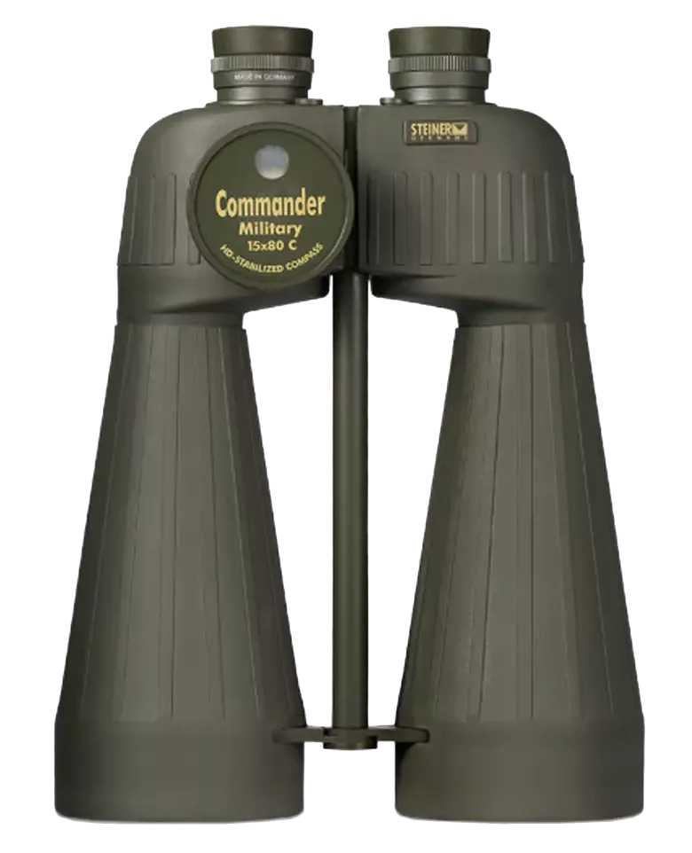 Steiner 2693 M1580 Reticle & Compass 15x80mm Range Finding Reticle Floating Prism Sports-Auto Focus, OD Green Makrolon w/Rubber Armor Features Compass
