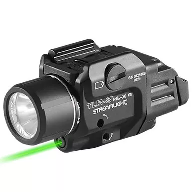 Streamlight TLR-8 HL-X USB Weapon Light with Green Laser - 1000 Lumens, 22,000 Candela, Black