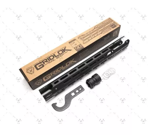 Strike Industries 17" GridLok Handguard Body AR15 MLOK Free Floating M-LOK Rail (Attachments and colored sights sold separately)