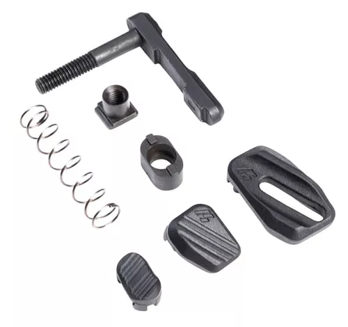 Strike Industries ARMMR Modular Magazine Release made of Steel with Polymer Button & Black Finish for AR-Platform