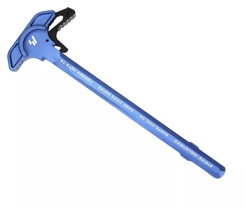 Strike Industries Charging Handle with Extended Latch - Blue