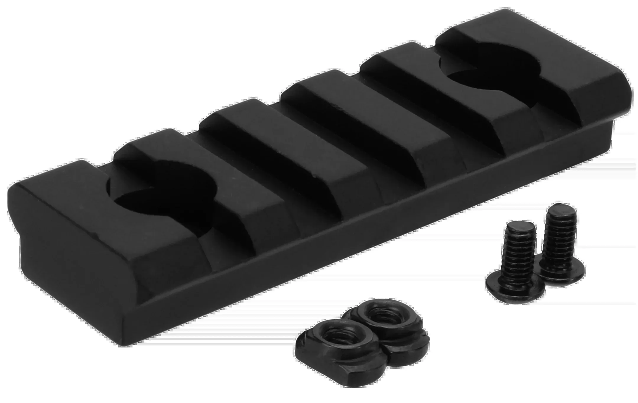 TacFire M-LOK 5-Slot Picatinny Accessory Rail Section, Black Anodized 2 3/8 in MAR105S