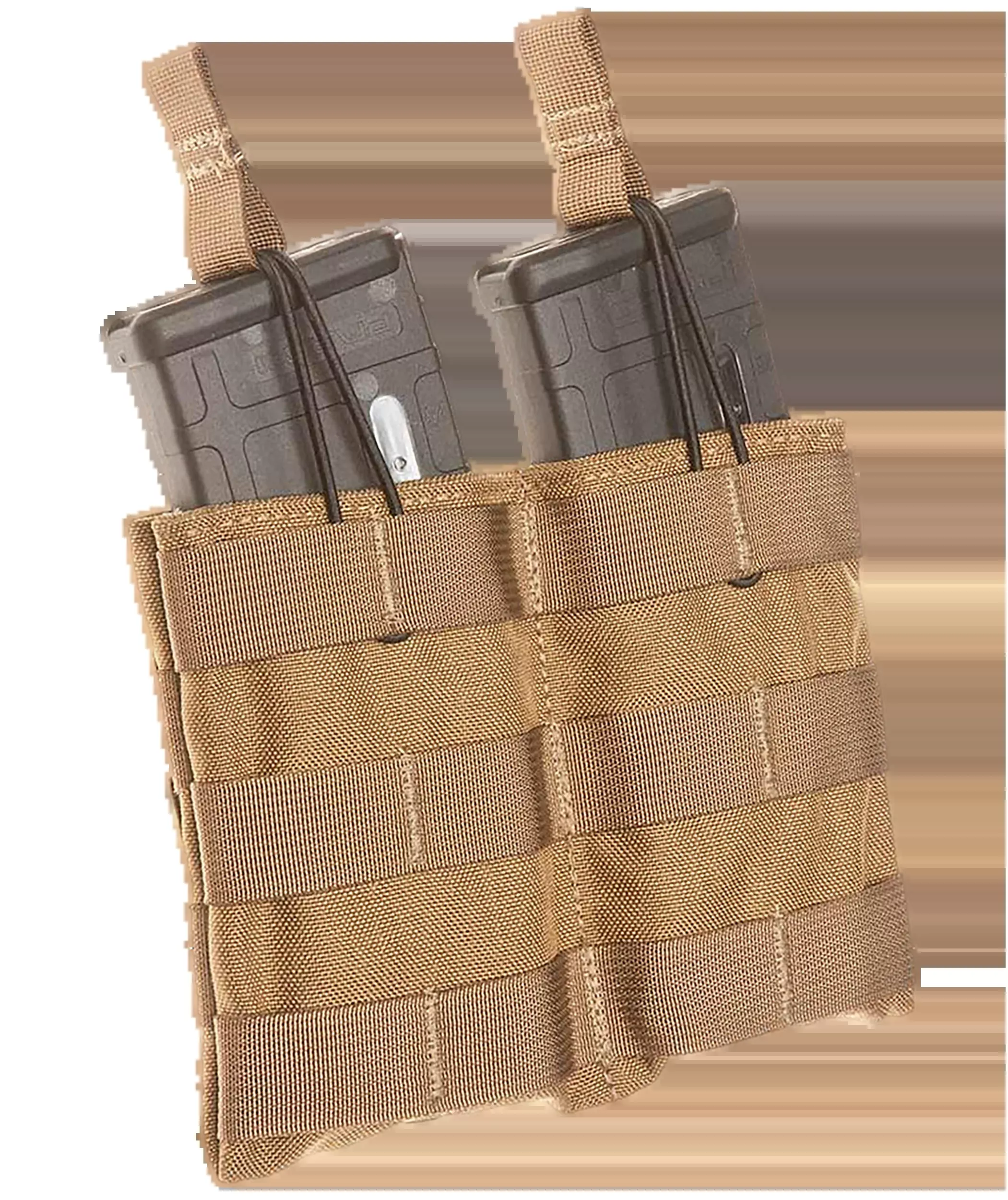 TacShield Speed Load Double Rifle Mag Pouch, Coyote 1000D Nylon MOLLE - T3507CY