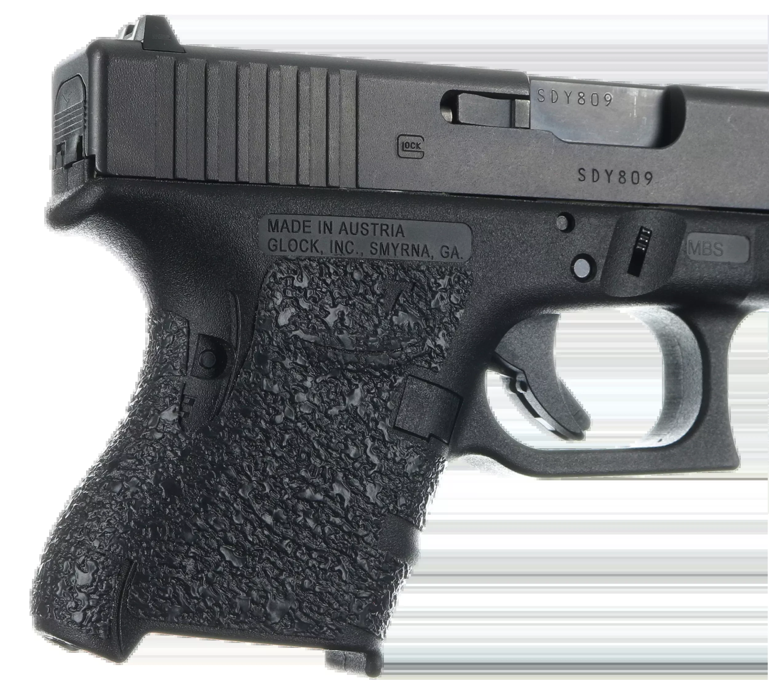 Talon Adhesive Textured Rubber Grip Wrap for Glock 26/27/28/33/39 Gen4 No Backstrap 116R