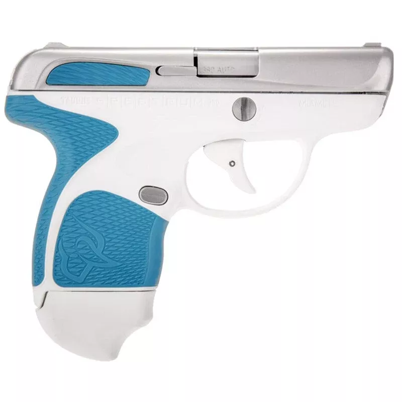 Taurus 1007039310 Spectrum .380 ACP DAO 2.8 6+1 White Polymer Frame Laguna Blue Synthetic Grip Matte Stainless Steel Slide